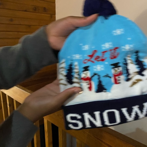 Let it Snow Glow Winter Hat for Kids and Adults - Picture 7 of 8